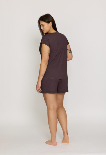 Pyjamashorts Mefemi Mila PDI1 Viskose weich komfortabel brown