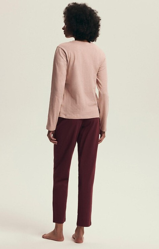 43733 Dorla Henderson Orchideen-Damenpyjama – Baumwolle, lange Ärmel und Hosen