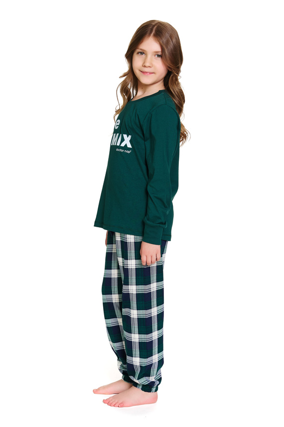 Doctor Nap 7342 – Unisex-Kinderpyjama „The Remix“ | Familienkollektion, polnische Produktion – Marineblau