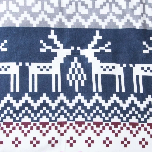 31515/1 Weihnachts-Flanellbettwäsche Flanelove Darymex burgunderrot marineblau – Set 100 % Baumwolle, warm und weich