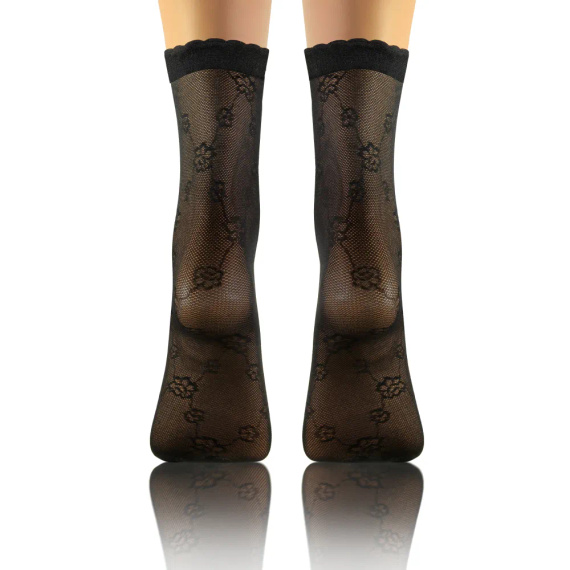 Sesto Senso Damen-Strumpfhosensocken, Muster 01, schwarz