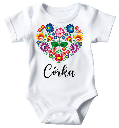 „Daughter of the heart folk“ Moocha Kurzarm-Body, weiß