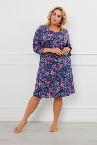 Topana Nachthemd, 3/4 Ärmel Italienische Mode - Druck