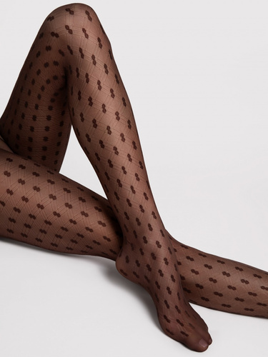 G 6125 Bijou Fiore Strumpfhose 20 den mokka – gemustert, elegant