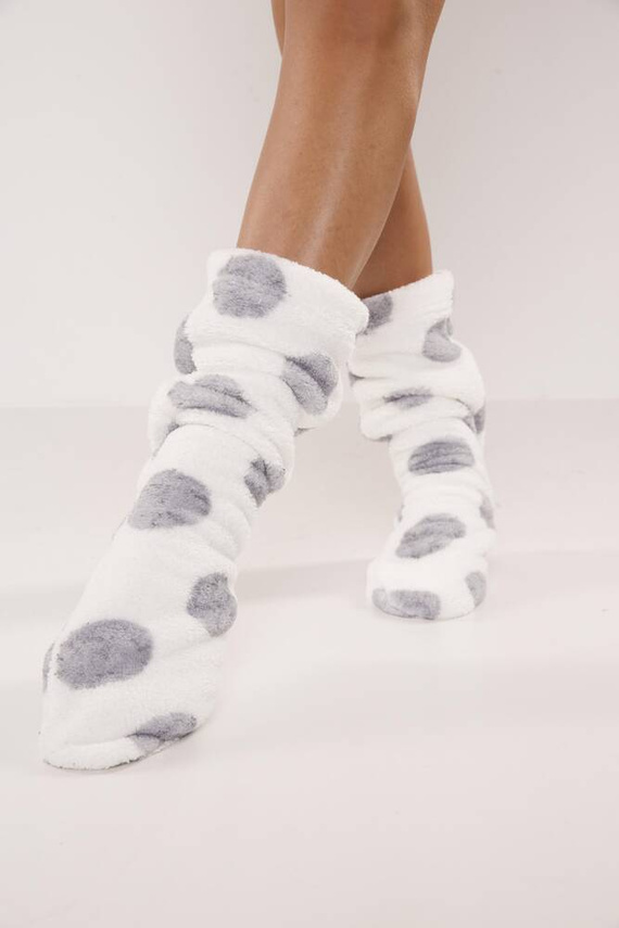 553/554 Wellsoft Smooth Schlafsocken De Lafense - ecru große Kreise