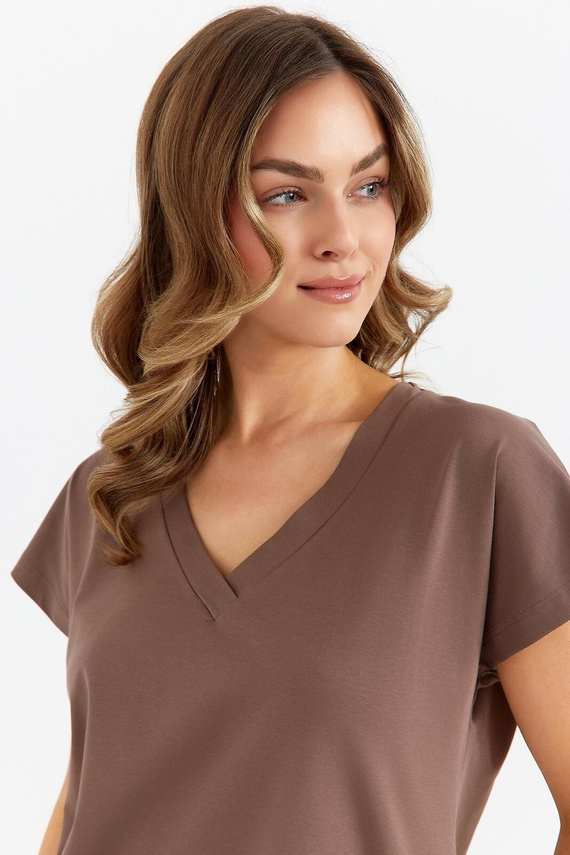 485 Cana Damen-Pyjama, Schokolade – Baumwolle, zweiteilig, elegant