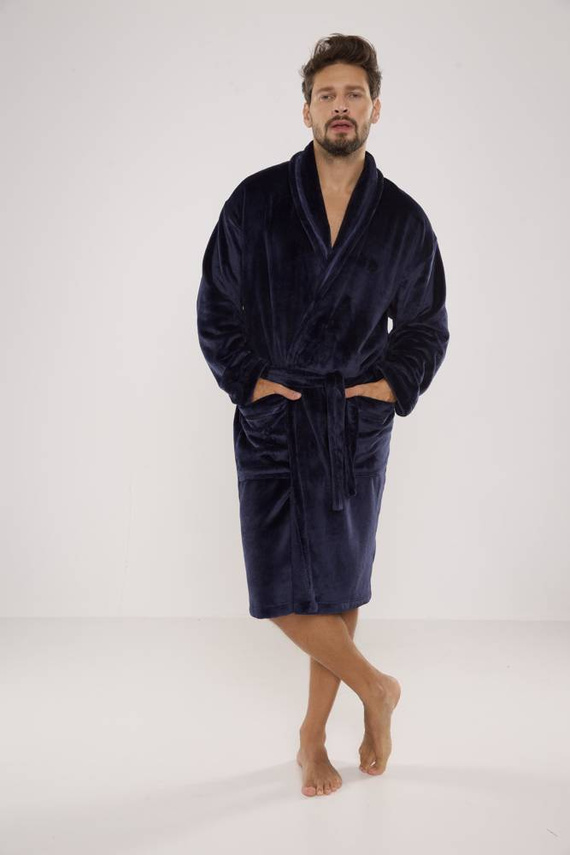 716 Rafael Herren Bademantel De lafense - marineblau