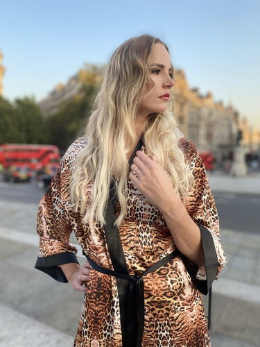 417 Valentina Damen Morgenmantel Forex - beige