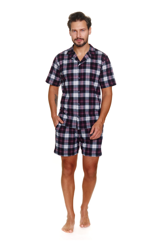 7234 Doctor Nap Herren-Pyjama – Burgunderrot