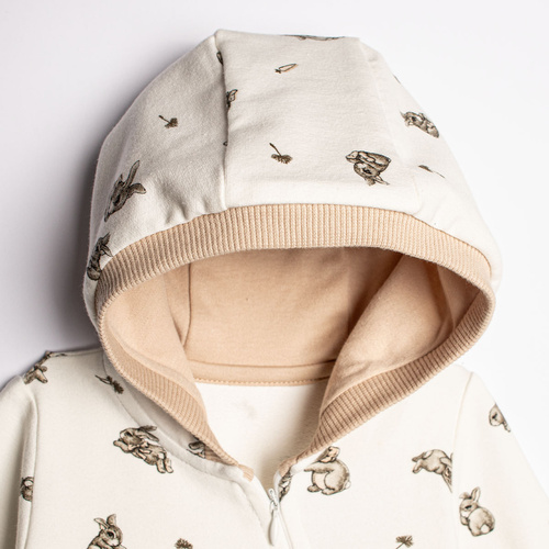 221272 Kiku Nicol Kinder Sweatshirt mit Kapuze und Hasenmotiv