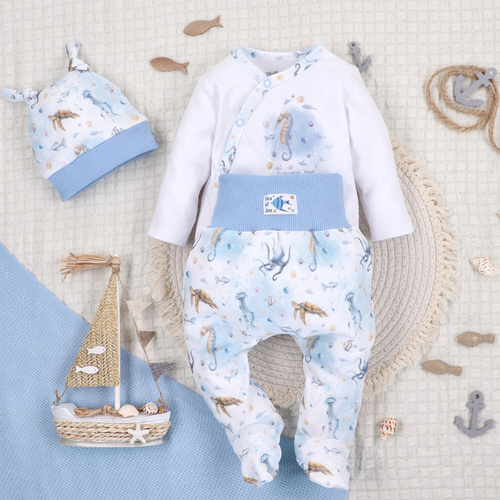 ABN-5456 Sea Of Joy Nini Baby-Schlafanzug – Bio-Baumwolle, elastischer Bund