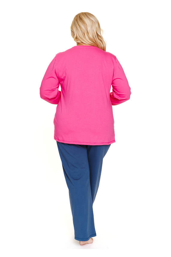 7328 Doctor Nap Peony Damenpyjama – Baumwolle, Übergröße, lange Ärmel