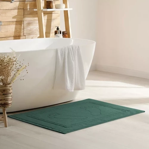 Sammy Eurocurtains Badezimmerteppich, dunkelgrün