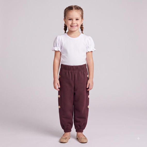 226277 Nicol HANIA Mädchen Aladinhose dunkelbraun Baumwolle