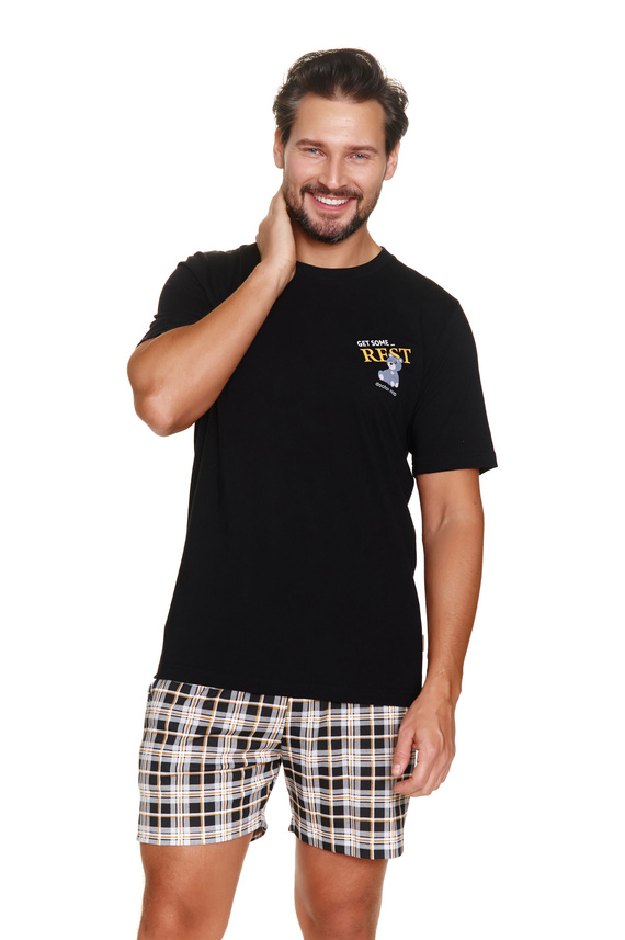 7231 Doctor Nap Herren-Pyjama – schwarz