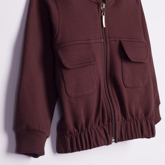 226274 Nicol HANIA Mädchen Bomberjacke dunkelbraun aus Baumwolle