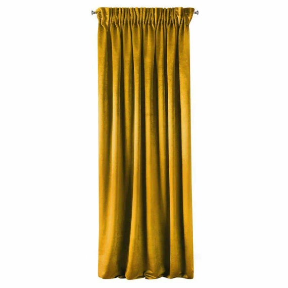 Taylor Samtvorhang fertig auf Band Design91 Senf