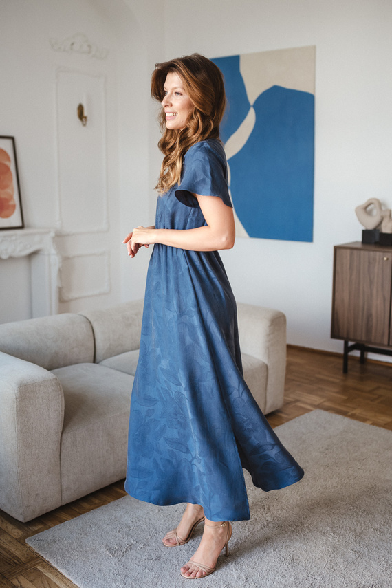 Milk & Love Lovely Dress Long Umstands- und Stillkleid in Dunkelblau