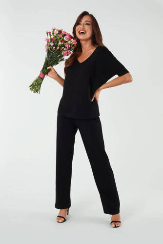 Soler Damen lange Hose Italienische Mode - schwarz