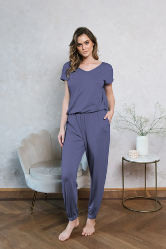 Paramo Damen Jumpsuit Italienische Mode - blau