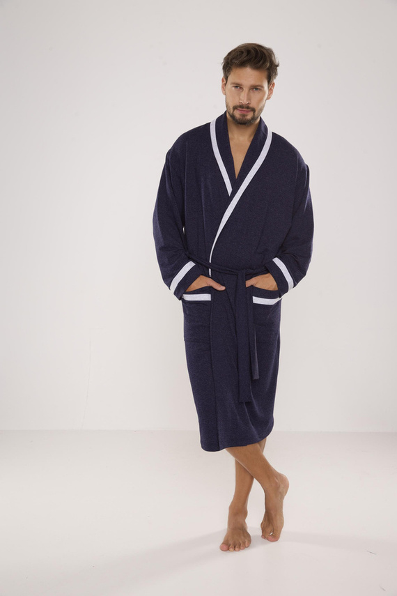 564 Bruno Herren Bademantel De Lafense - Denim