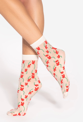 Spring Vibes wz.01 Damensocken 15 den Gatta - Naturrot
