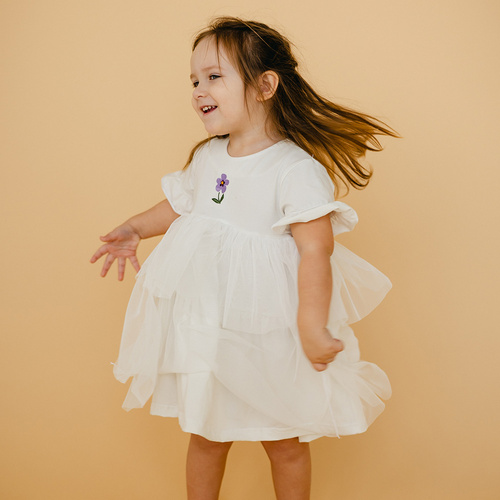 Meadow Eevi Tüllkleid – Ecru