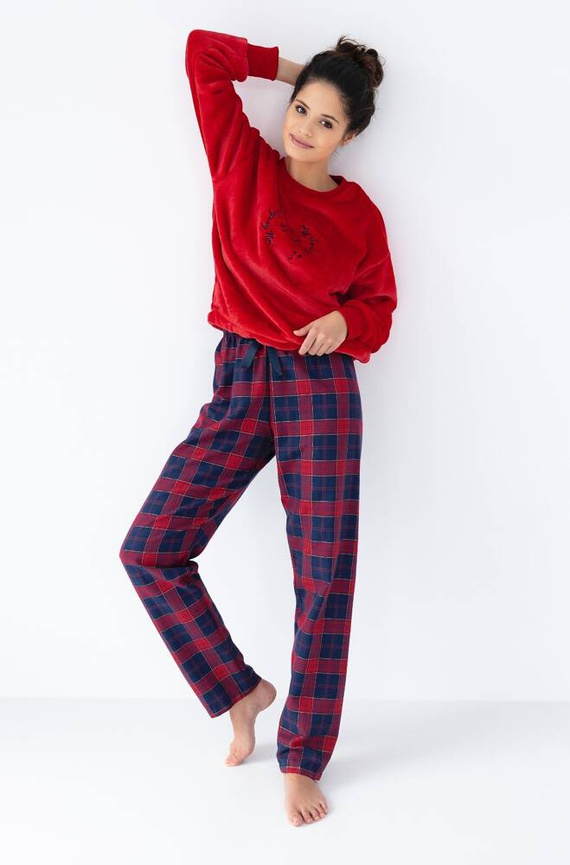 Cordelia Sensis Damenpyjama - Marineblau-Rot