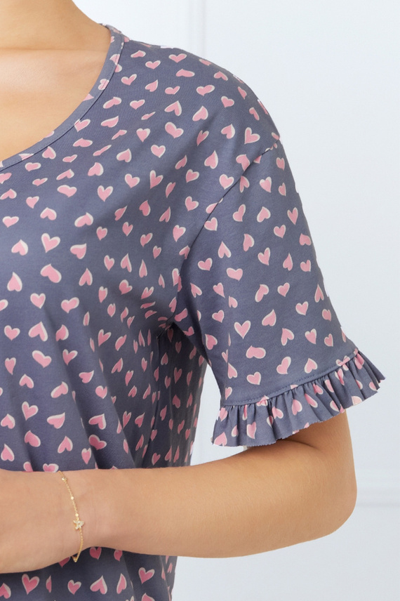 Lotte Damen Kurzarm Shirt Italian Fashion - Druck