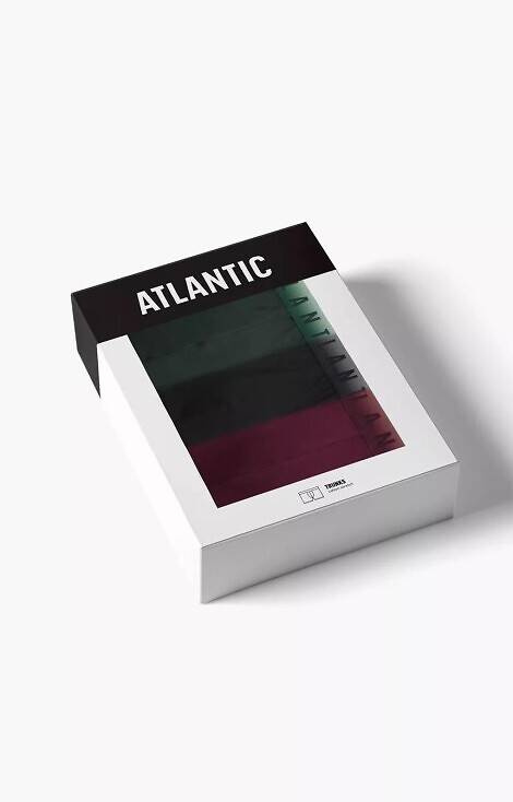 3MH-195 Atlantic Herren-Boxershorts – Marineblau-Grau