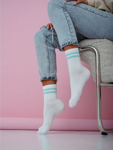 Damen Baumwollsocken Milena 0200 – gerippt bequem für Alltag