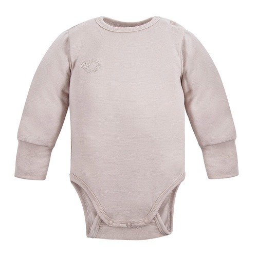 Merino-Body aus Eevi-Merinowolle – Beige