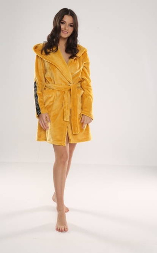 626 Abigail Damen Kurzer Morgenmantel Forex - Honig