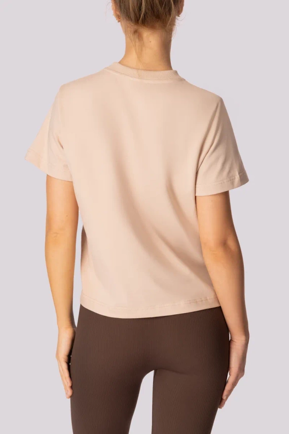 Boxy Base Damen T-Shirt Mona beige