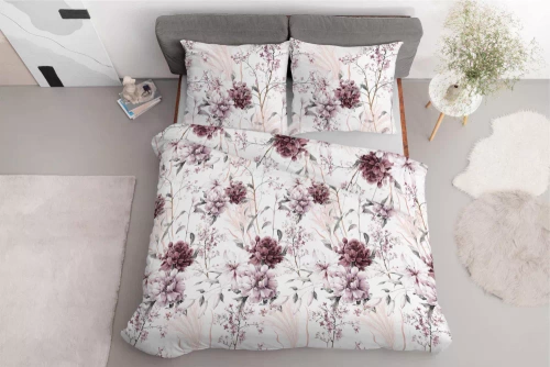 5222 B Puderrosa Satinbettwäsche auf hellem Hintergrund Detexpol