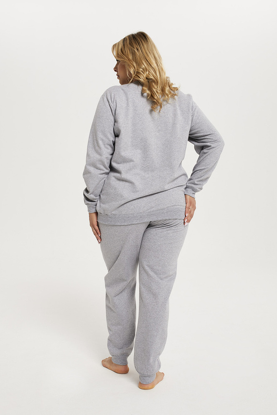 Fox Women's Long Set. ärmel, Länge. hose Italian Fashion - melange