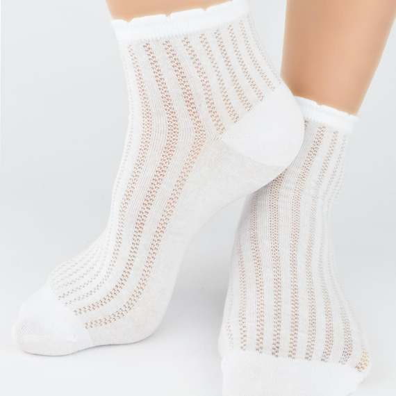 SB120 Jacquard Damensocken Noviti - weiß