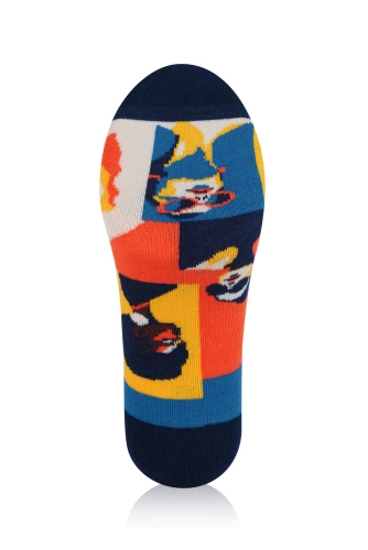 S171D Donna Lange Socken Italienische Mode - navy blau 
