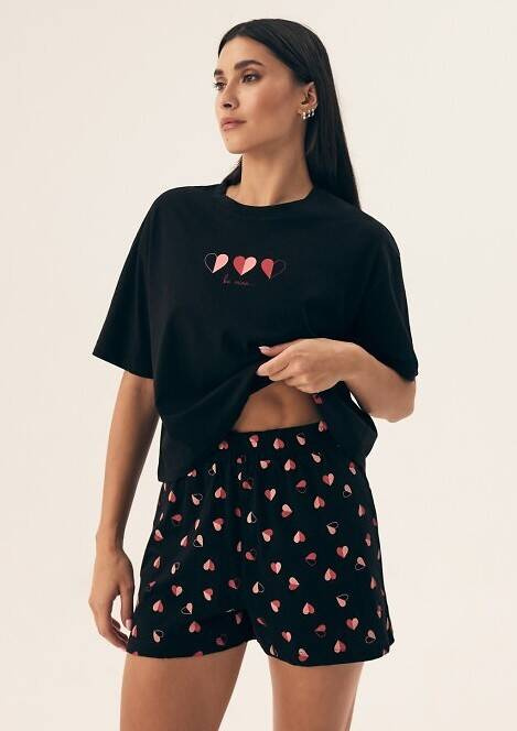 42649 Necesito Henderson Damenpyjama – schwarz