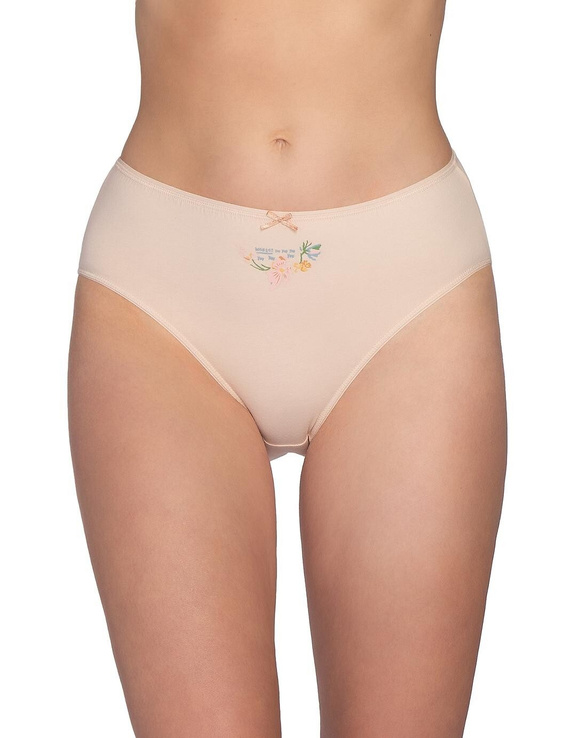 Figi L-120 BI-105 Lama Baumwoll-Damen-Bikini-Slips 3er-Pack mit Blumenmuster