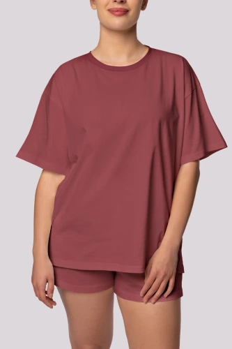 Bliss Kurzarm-Mona-Damenpyjama, Kirsche