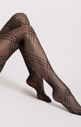 G6125 Tess Fiore Strumpfhose – gemustert 30 den, Mikrofaser, elegant