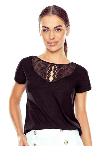 Elegante Damenbluse Anora Eldar | Corsettdetail, elastische Viskose, Kurzarm | Perfekt für jeden Anlass