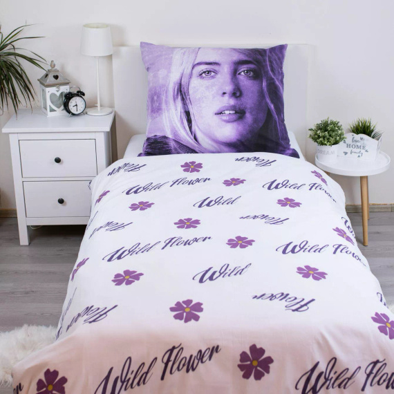 Bettwäsche Billie Eilish 140x200 Baumwolle Jerry Fabrics mit Reißverschluss