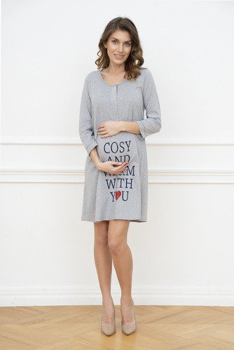 Balm Schwangerschaft und Stillen Shirt. 3/4 Ärmel Italia Fashion - melange