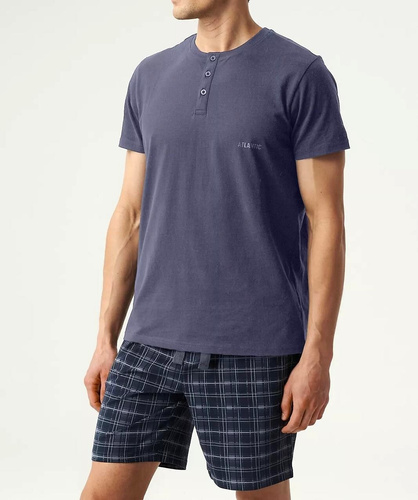 NMP-380 Herren-Kurzarmpyjama, Atlantic – Marineblau