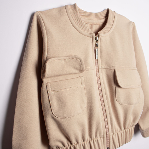 221274 Kiku Nicol beige Mädchen Sweatshirt kurz geschnitten