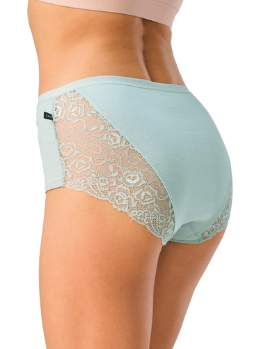 Damen Slip LPF 570 Maxi aus Baumwolle mit Spitze – 2er-Pack