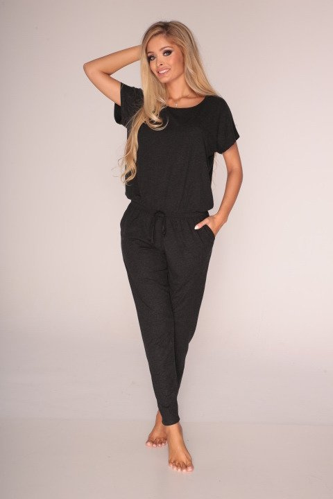 308 Paula Damen-Pyjama-Anzug - kastanienbraun