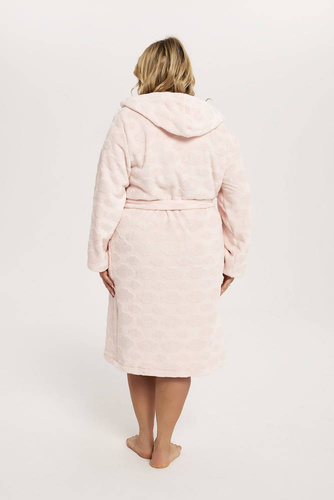 Drina Damenbademantel mit Kapuze Italian Fashion - rosa